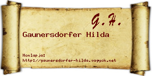 Gaunersdorfer Hilda névjegykártya
